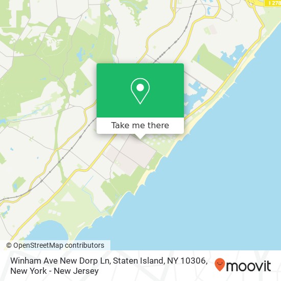 Mapa de Winham Ave New Dorp Ln, Staten Island, NY 10306