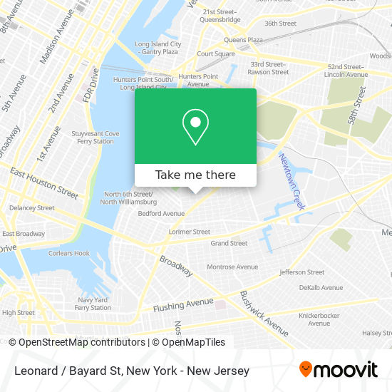Leonard / Bayard St map