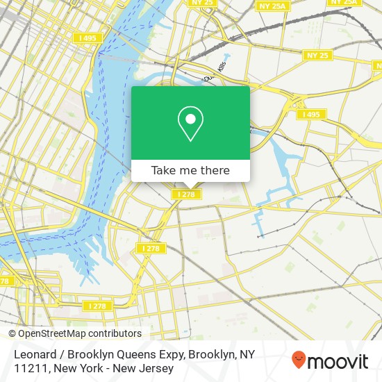 Leonard / Brooklyn Queens Expy, Brooklyn, NY 11211 map