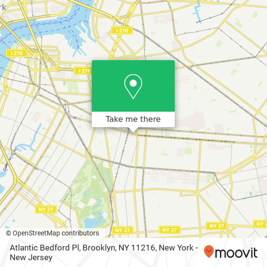 Mapa de Atlantic Bedford Pl, Brooklyn, NY 11216