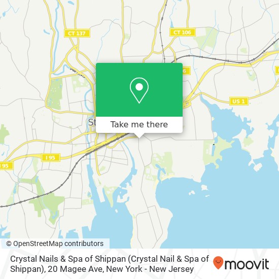 Mapa de Crystal Nails & Spa of Shippan (Crystal Nail & Spa of Shippan), 20 Magee Ave