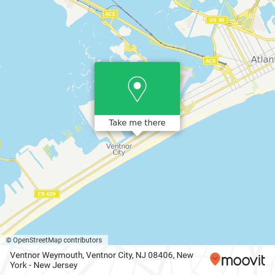 Mapa de Ventnor Weymouth, Ventnor City, NJ 08406