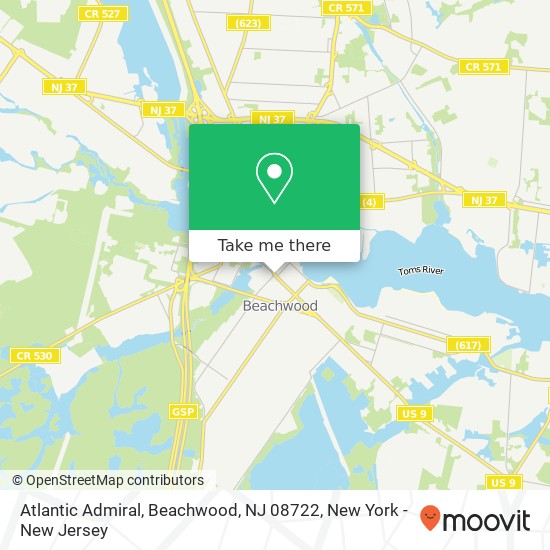Atlantic Admiral, Beachwood, NJ 08722 map
