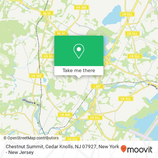 Mapa de Chestnut Summit, Cedar Knolls, NJ 07927