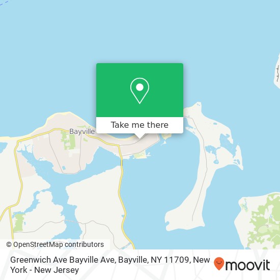 Mapa de Greenwich Ave Bayville Ave, Bayville, NY 11709