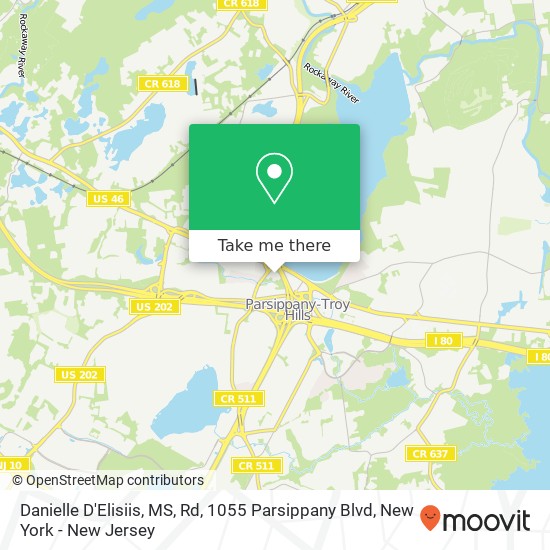 Danielle D'Elisiis, MS, Rd, 1055 Parsippany Blvd map