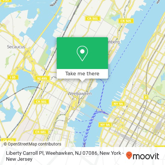 Mapa de Liberty Carroll Pl, Weehawken, NJ 07086