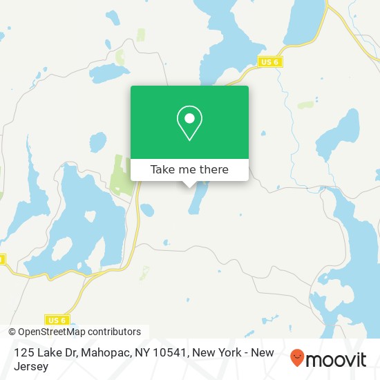 Mapa de 125 Lake Dr, Mahopac, NY 10541