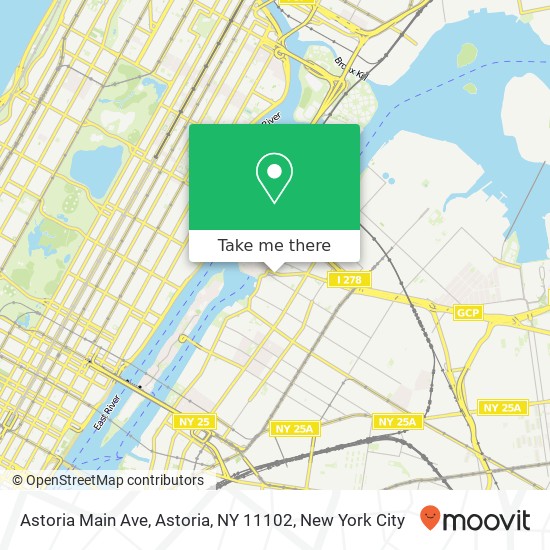Mapa de Astoria Main Ave, Astoria, NY 11102