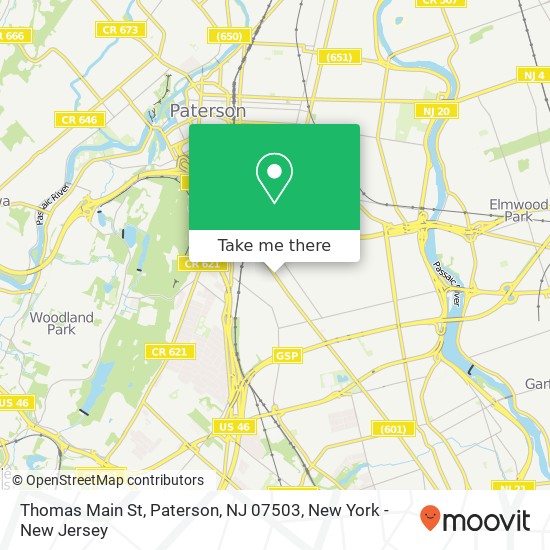 Mapa de Thomas Main St, Paterson, NJ 07503