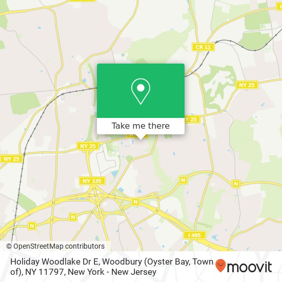 Holiday Woodlake Dr E, Woodbury (Oyster Bay, Town of), NY 11797 map