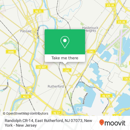 Randolph CR-14, East Rutherford, NJ 07073 map