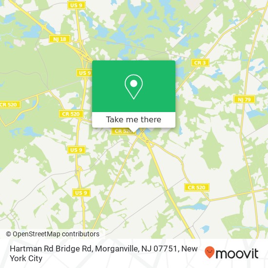 Hartman Rd Bridge Rd, Morganville, NJ 07751 map