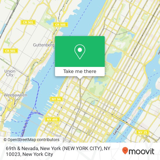 69th & Nevada, New York (NEW YORK CITY), NY 10023 map