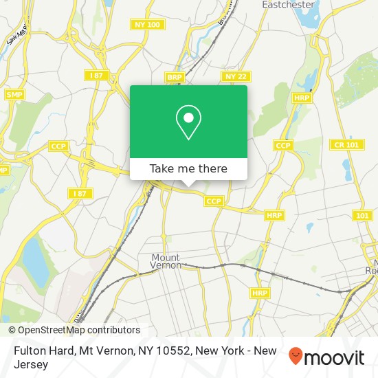 Mapa de Fulton Hard, Mt Vernon, NY 10552