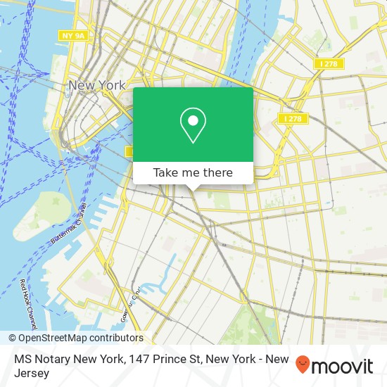 Mapa de MS Notary New York, 147 Prince St