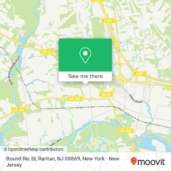 Mapa de Bound Ric St, Raritan, NJ 08869