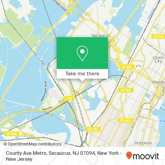 County Ave Metro, Secaucus, NJ 07094 map