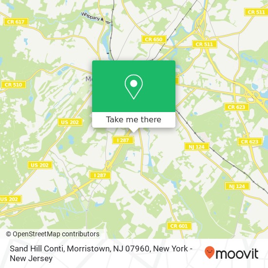 Mapa de Sand Hill Conti, Morristown, NJ 07960