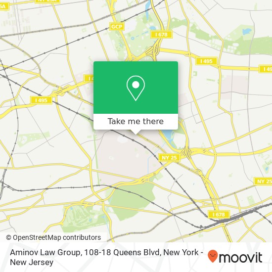 Aminov Law Group, 108-18 Queens Blvd map