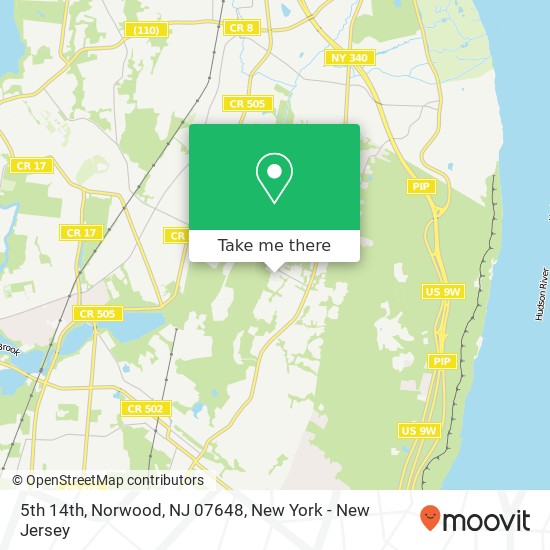 Mapa de 5th 14th, Norwood, NJ 07648