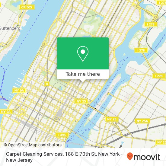 Mapa de Carpet Cleaning Services, 188 E 70th St