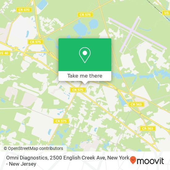 Omni Diagnostics, 2500 English Creek Ave map