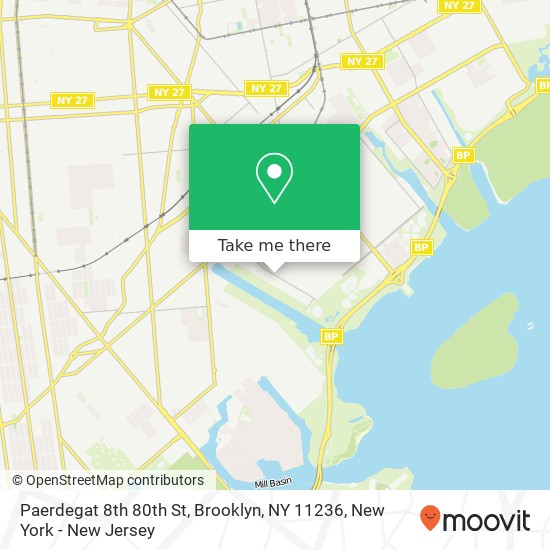 Mapa de Paerdegat 8th 80th St, Brooklyn, NY 11236