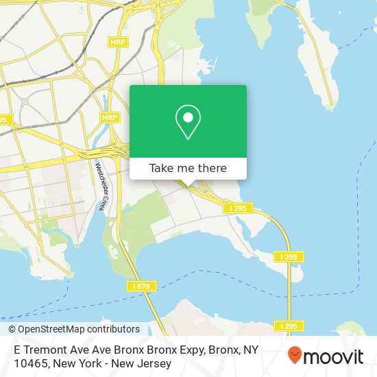 Mapa de E Tremont Ave Ave Bronx Bronx Expy, Bronx, NY 10465