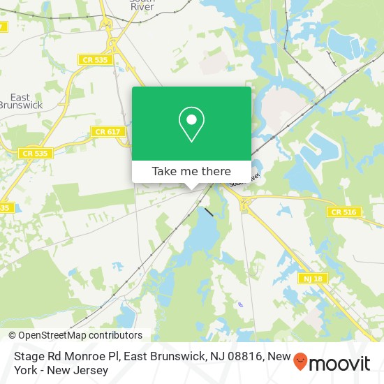 Stage Rd Monroe Pl, East Brunswick, NJ 08816 map