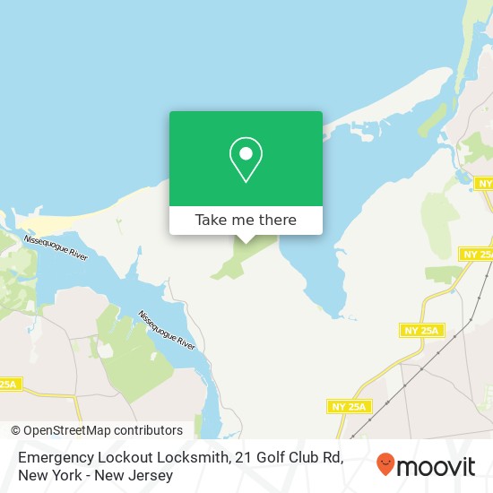 Mapa de Emergency Lockout Locksmith, 21 Golf Club Rd