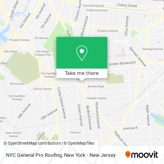 Mapa de NYC General Pro Roofing