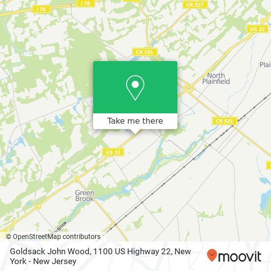 Mapa de Goldsack John Wood, 1100 US Highway 22