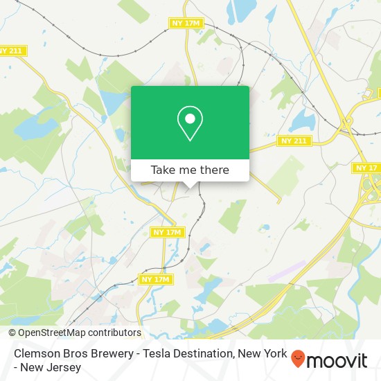 Clemson Bros Brewery - Tesla Destination map