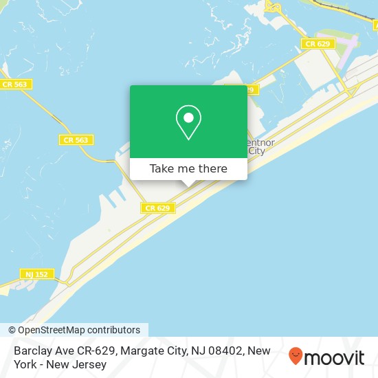 Barclay Ave CR-629, Margate City, NJ 08402 map