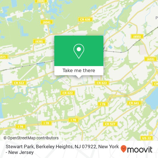 Mapa de Stewart Park, Berkeley Heights, NJ 07922