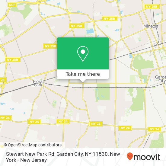 Mapa de Stewart New Park Rd, Garden City, NY 11530