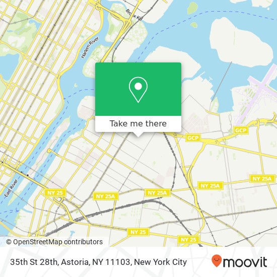 Mapa de 35th St 28th, Astoria, NY 11103
