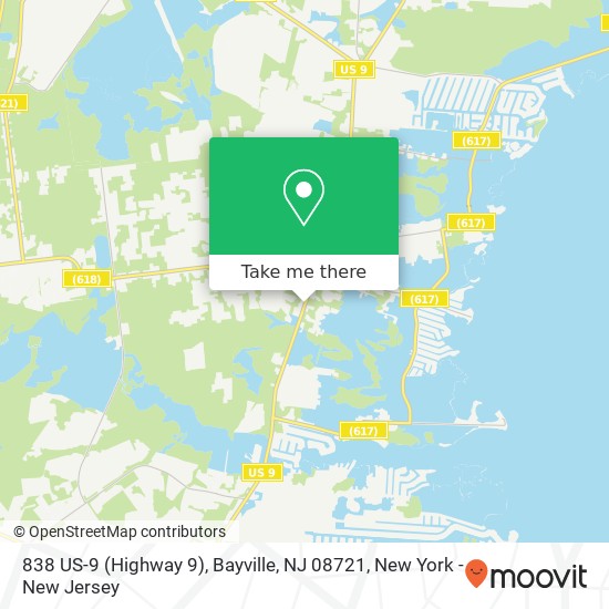 838 US-9 (Highway 9), Bayville, NJ 08721 map