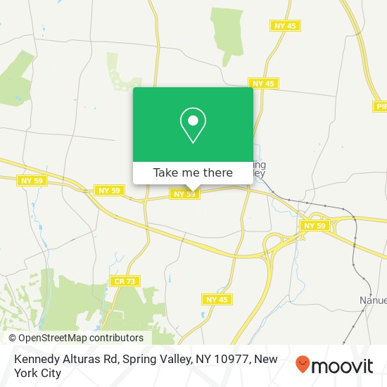 Mapa de Kennedy Alturas Rd, Spring Valley, NY 10977