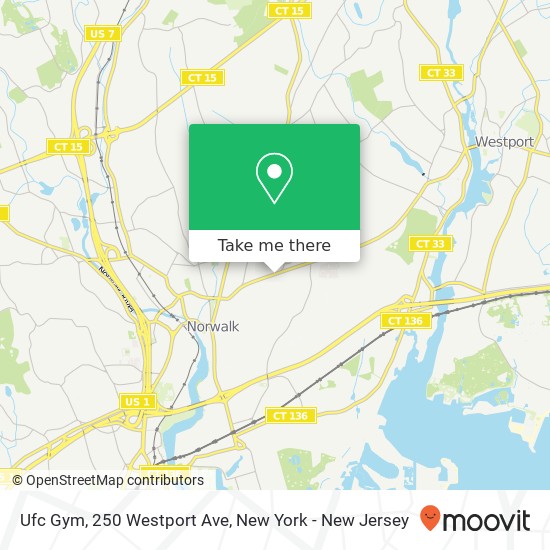 Ufc Gym, 250 Westport Ave map