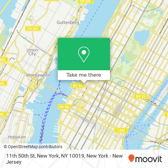 11th 50th St, New York, NY 10019 map