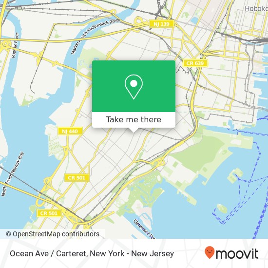 Mapa de Ocean Ave / Carteret