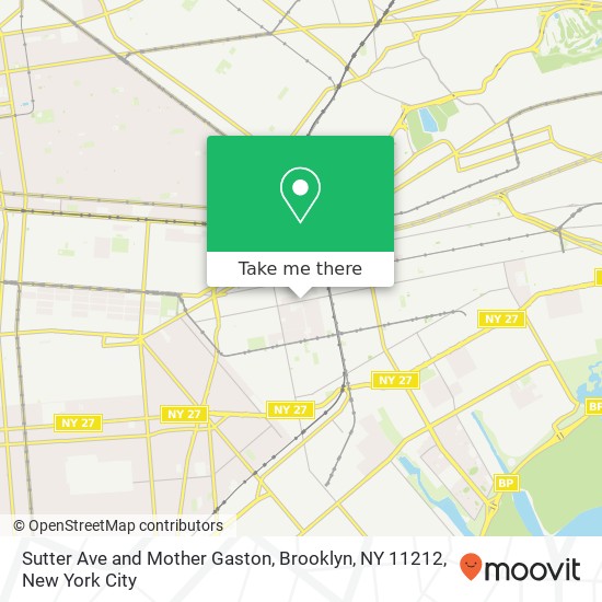 Mapa de Sutter Ave and Mother Gaston, Brooklyn, NY 11212