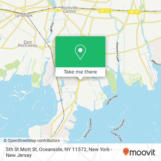 Mapa de 5th St Mott St, Oceanside, NY 11572