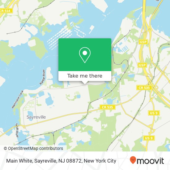 Mapa de Main White, Sayreville, NJ 08872