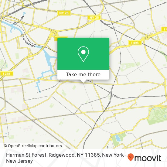 Mapa de Harman St Forest, Ridgewood, NY 11385