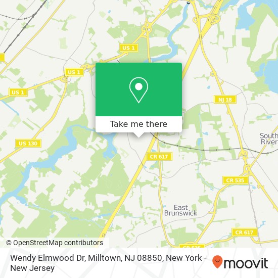 Mapa de Wendy Elmwood Dr, Milltown, NJ 08850