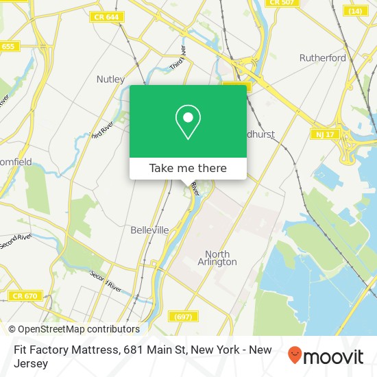 Mapa de Fit Factory Mattress, 681 Main St