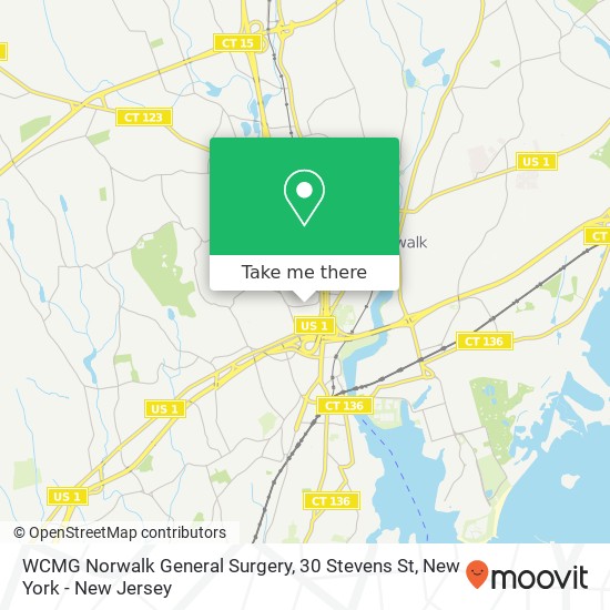 WCMG Norwalk General Surgery, 30 Stevens St map